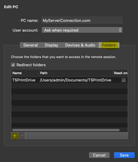MAC 02 TSPrint Settings